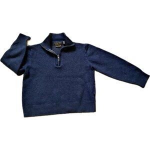 Joseph Abboud Boys 1/4 Zip Sweater Wool Blend Size Medium Dark Blue